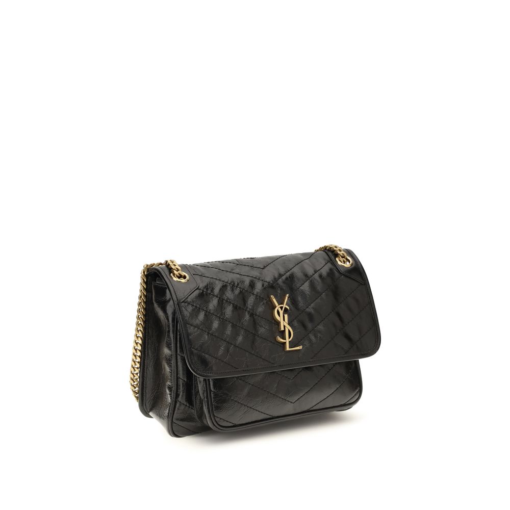 Saint Laurent Niki medium Black Leather Shoulder Bag