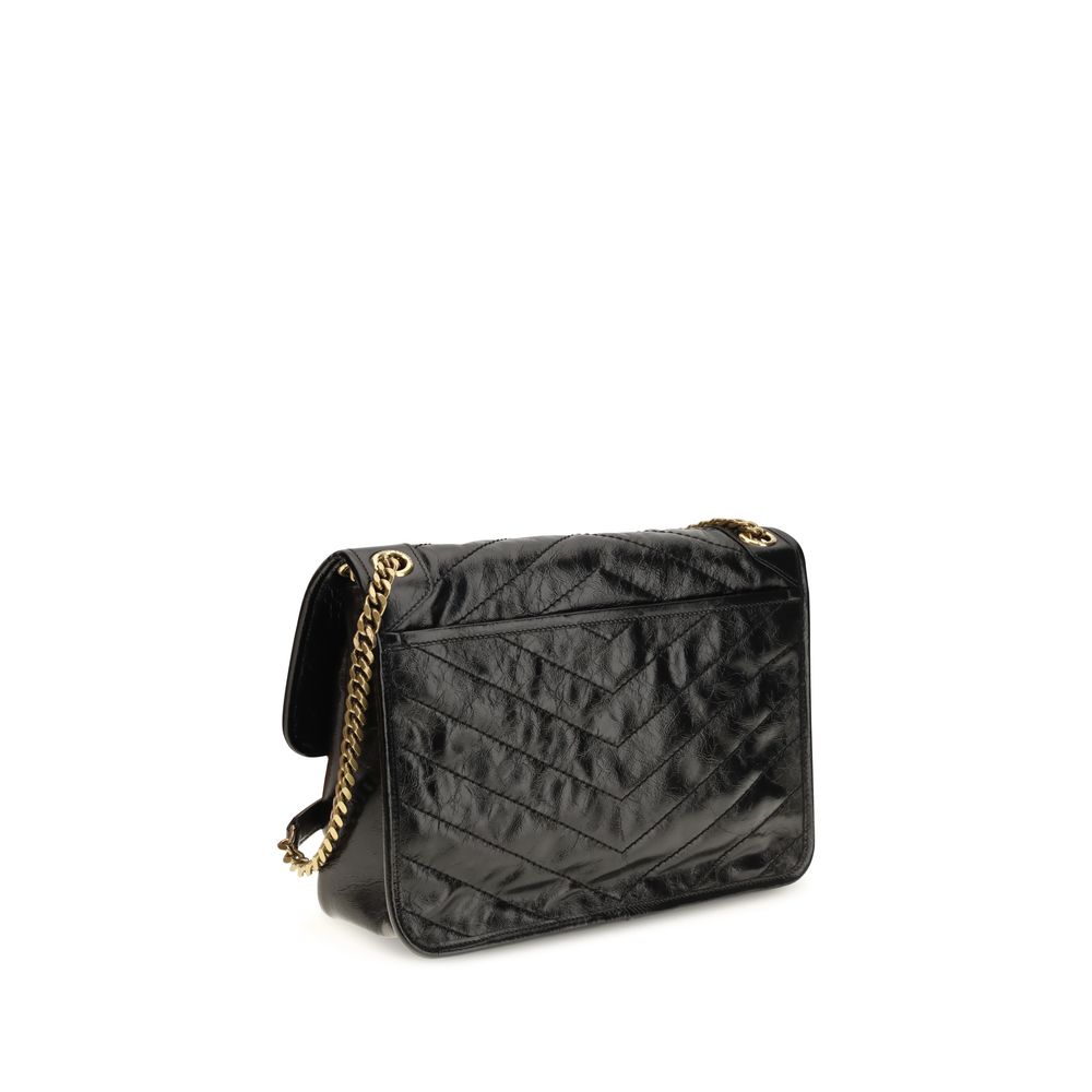 Saint Laurent Niki medium Black Leather Shoulder Bag