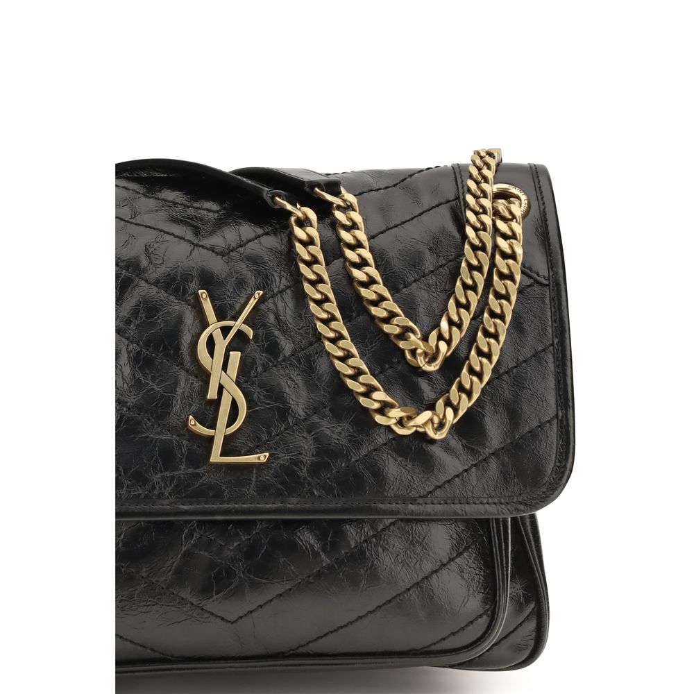 Saint Laurent Niki medium Black Leather Shoulder Bag