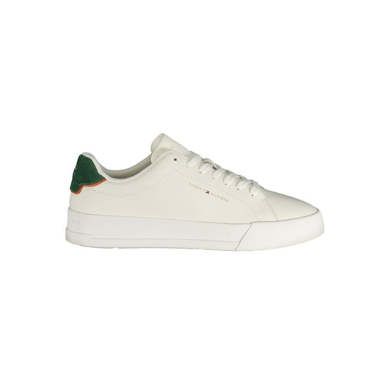 Tommy Hilfiger White Polyurethane Men's Sneaker