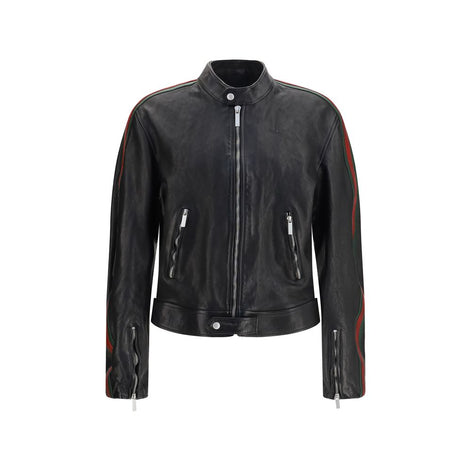 Gucci Black Buffalo Leather Bomber