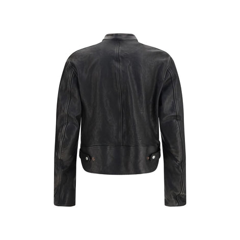 Gucci Black Buffalo Leather Bomber