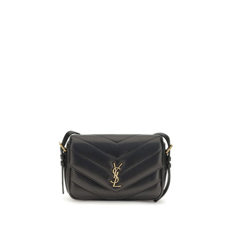 Saint Laurent LouLou Toy Black Lamb Shoulder Bag