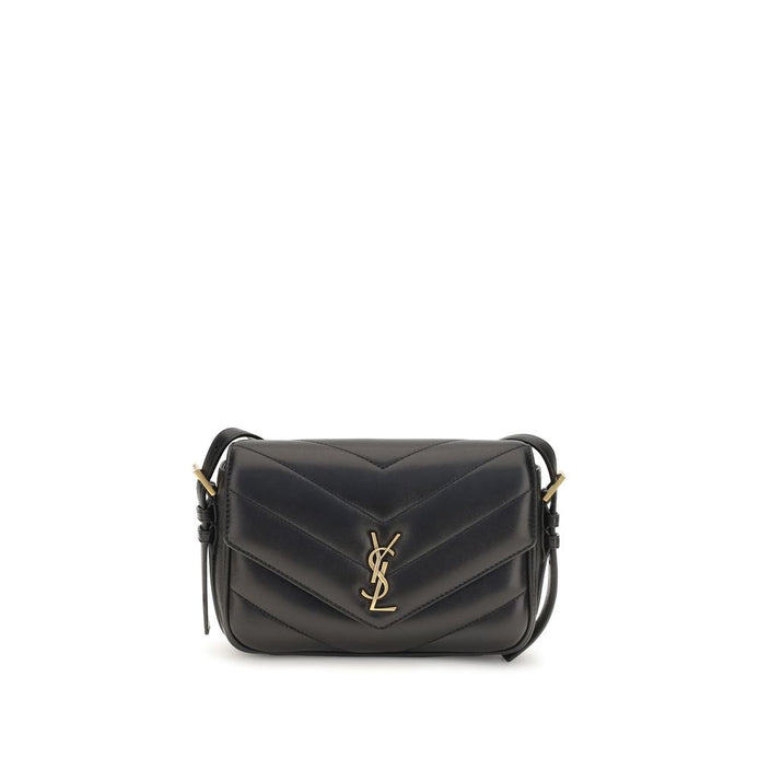 Saint Laurent LouLou Toy Black Lamb Shoulder Bag