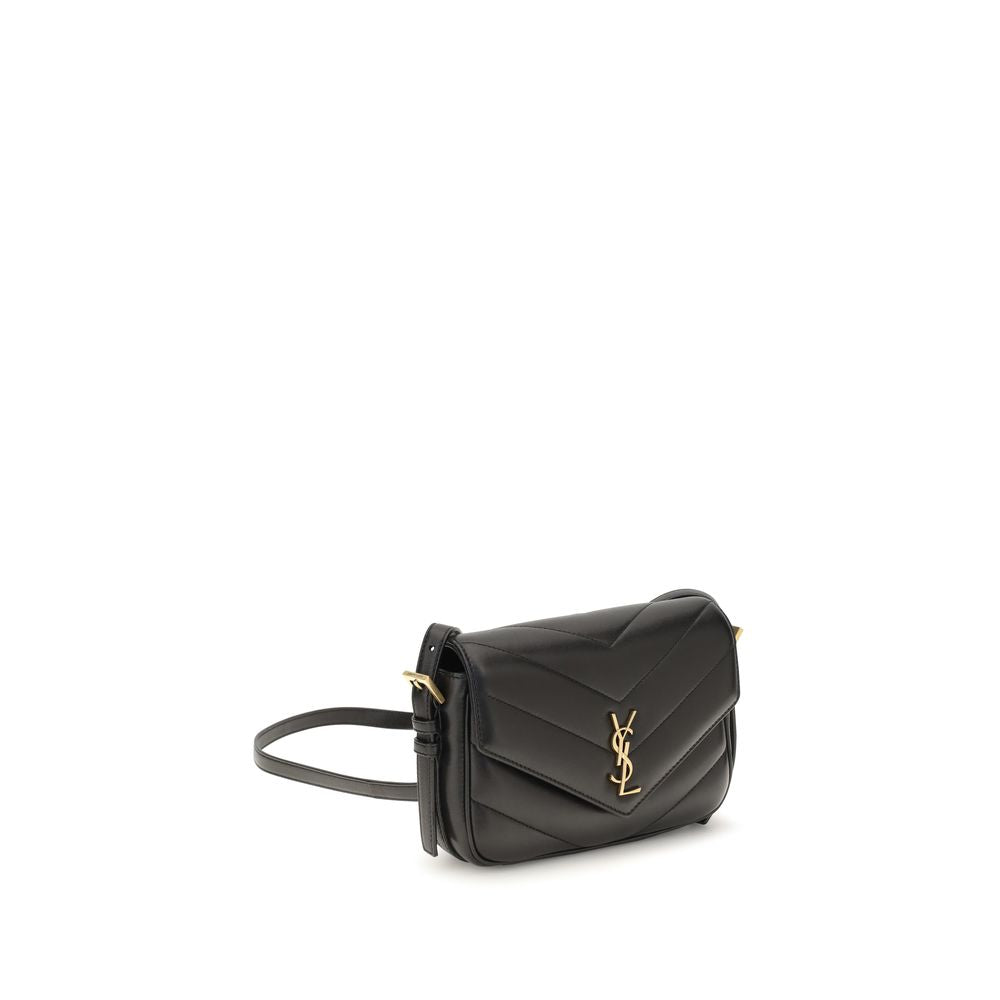 Saint Laurent LouLou Toy Black Lamb Shoulder Bag