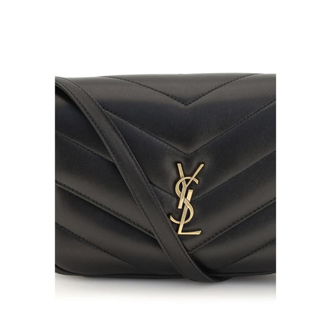 Saint Laurent LouLou Toy Black Lamb Shoulder Bag