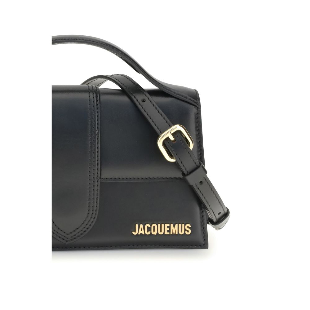 Jacquemus large Bambino Black Leather Handbag