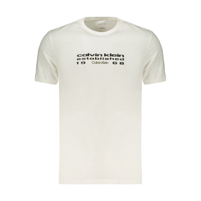 Calvin Klein White Cotton Men's T-Shirt