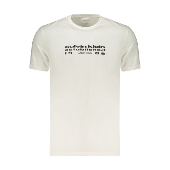 Calvin Klein White Cotton Men's T-Shirt