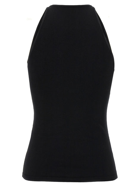 Max Mara Black Viscose Sleeveles T-Shirt