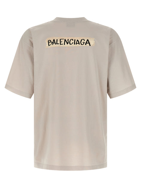 Balenciaga Gray Cotton T-Shirt