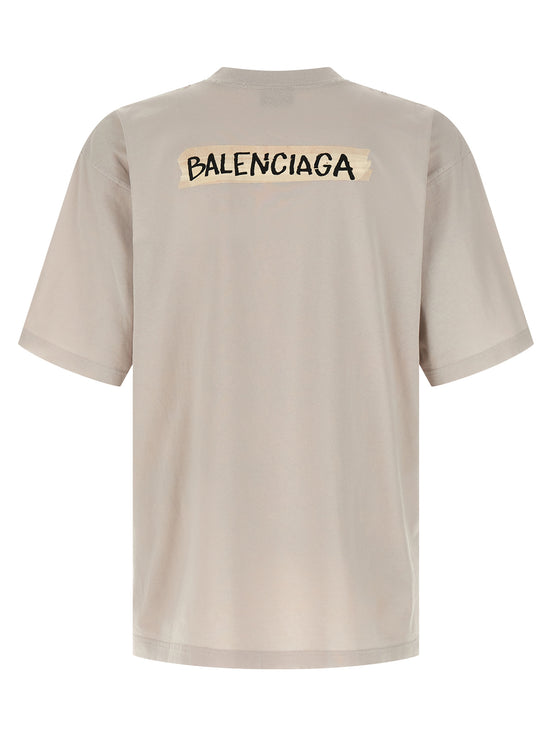 Balenciaga Gray Cotton T-Shirt