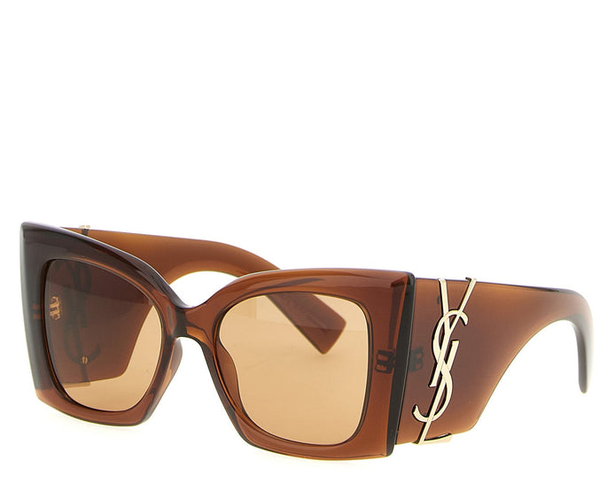 Saint Laurent M119 Blaze Crystal Brown Acetate Sunglasses