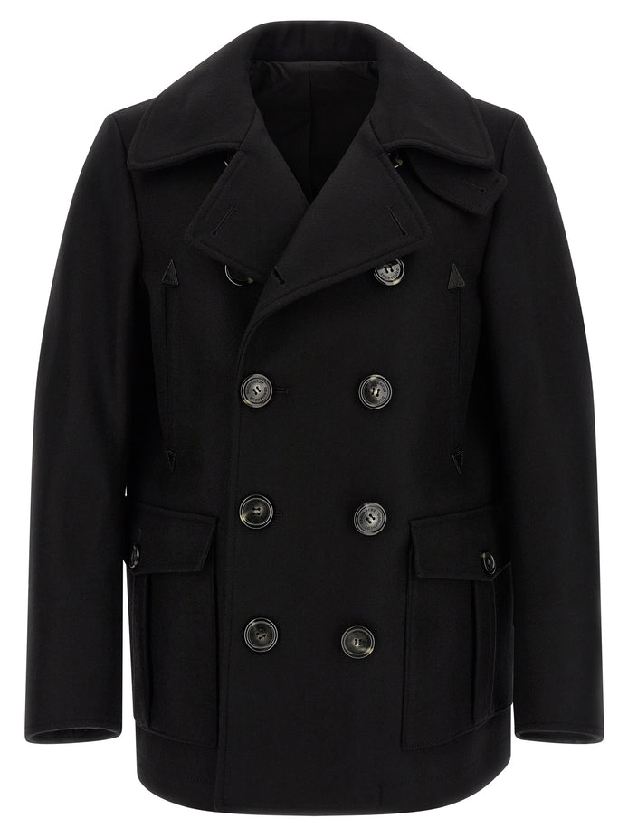 Dsquared² Black Wool Coat