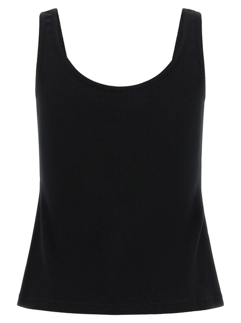 Off-White Black Cotton Tank Tops