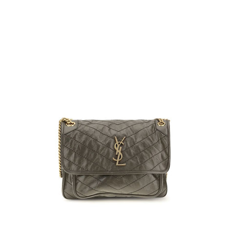 Saint Laurent Niki medium Bicolor Leather Shoulder Bag