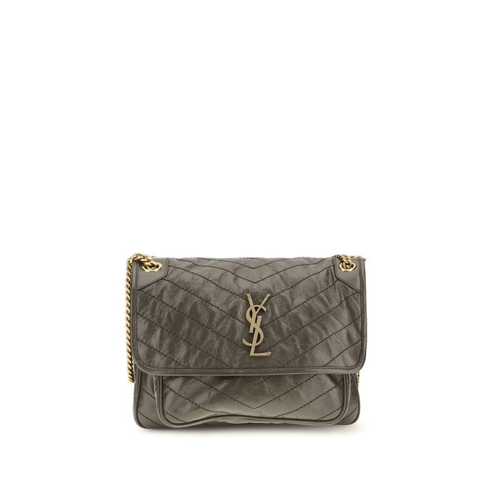 Saint Laurent Niki medium Bicolor Leather Shoulder Bag