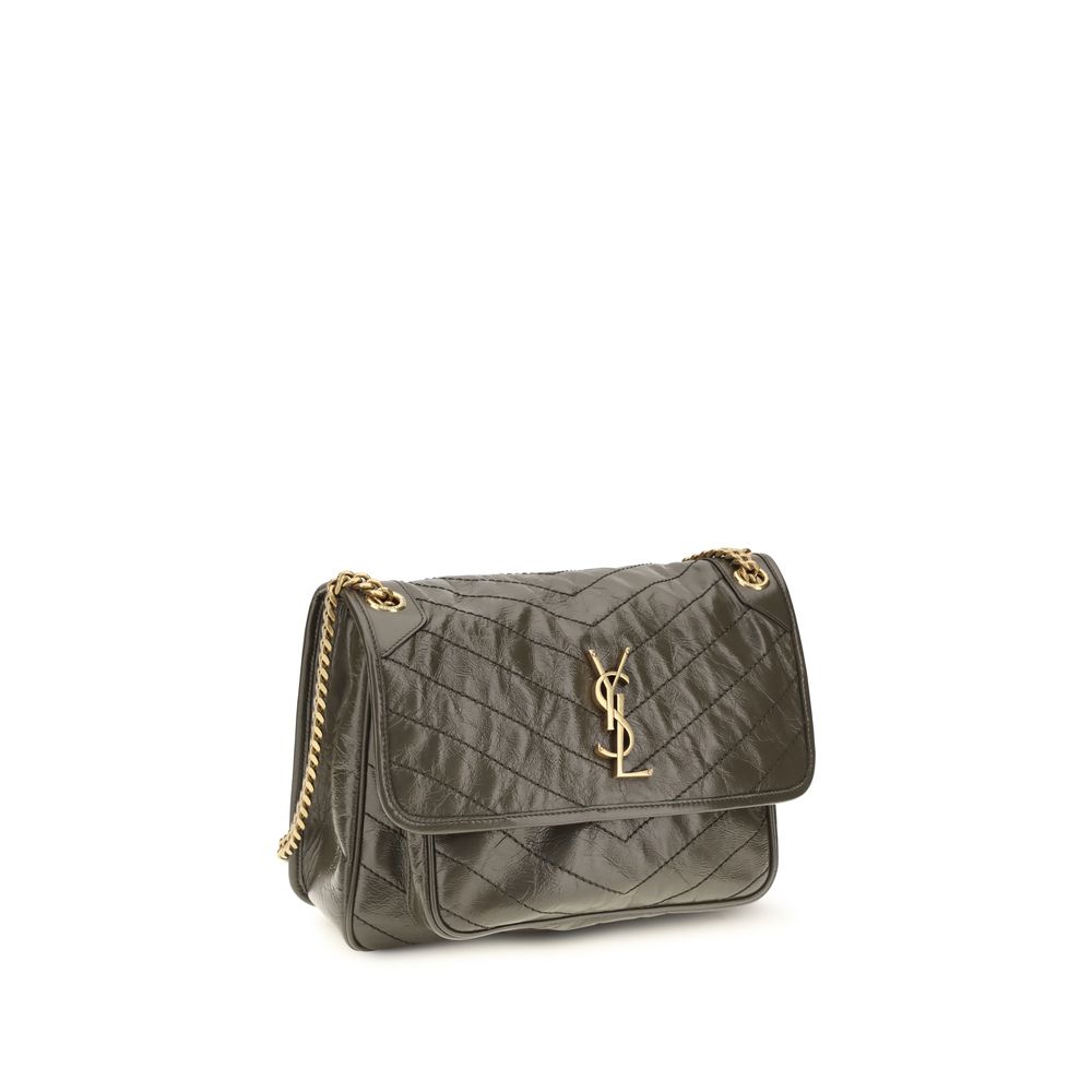 Saint Laurent Niki medium Bicolor Leather Shoulder Bag