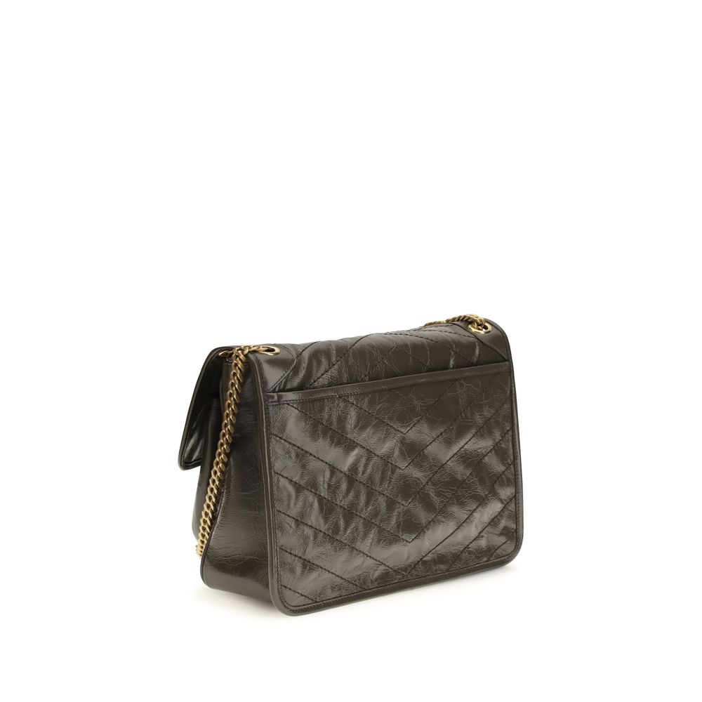 Saint Laurent Niki medium Bicolor Leather Shoulder Bag