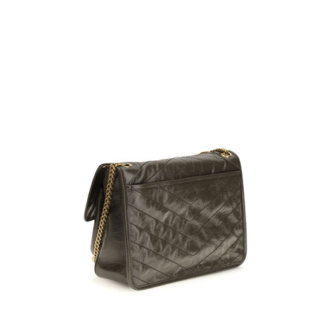 Saint Laurent Niki medium Bicolor Leather Shoulder Bag