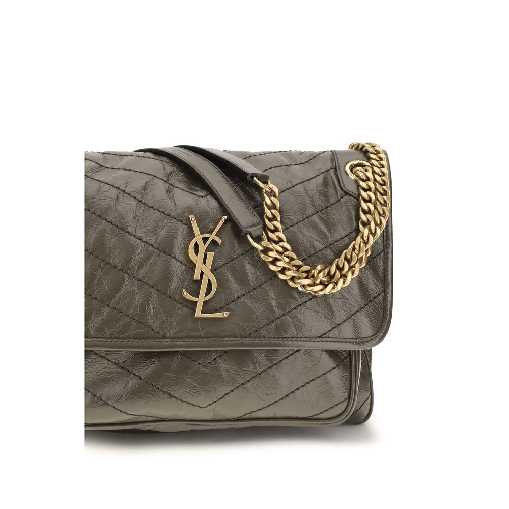 Saint Laurent Niki medium Bicolor Leather Shoulder Bag