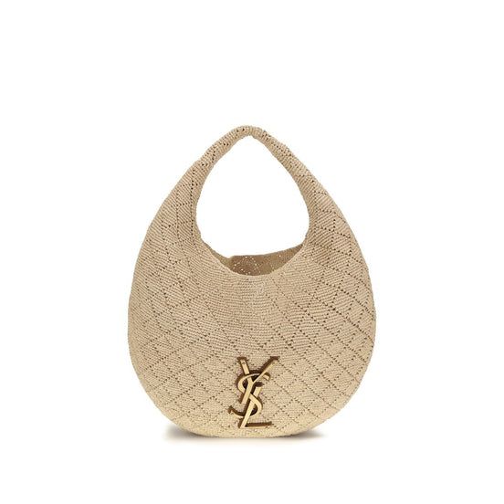 Saint Laurent Icare Hobo Beige Raffia Shoulder Bag