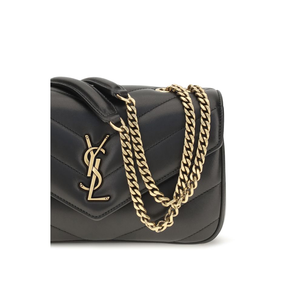 Saint Laurent LouLou small Black Lamb Shoulder Bag