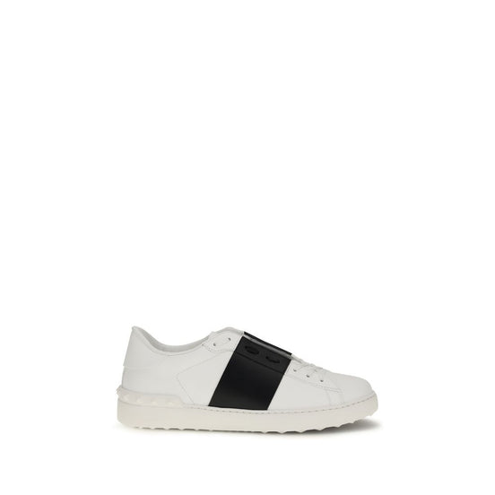 Valentino Garavani Blue Calf Leather Bos Taurus Low Top Sneakers