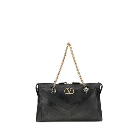 Valentino Garavani Black Lamb Ovis Aries Aries Shoulder Bag