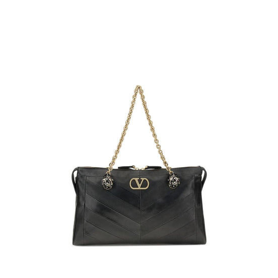 Valentino Garavani Black Lamb Ovis Aries Aries Shoulder Bag