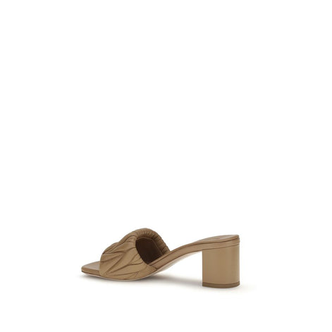Miu Miu Beige Lamb Ovis Aries Aries Platform Sandals