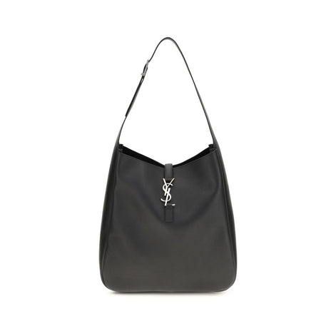 Saint Laurent Le 5 À 7 Supple large Black Leather Shoulder Bag
