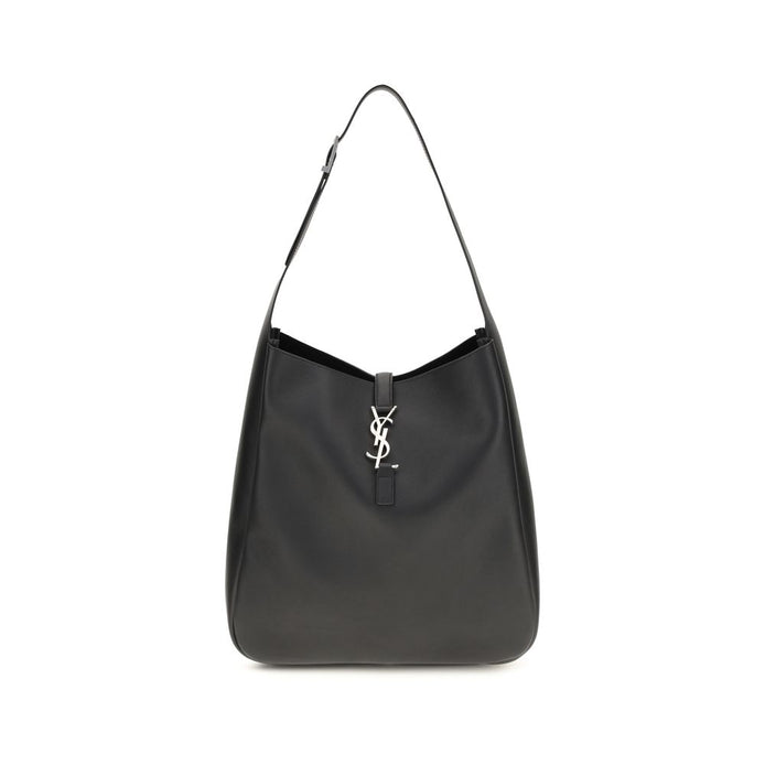Saint Laurent Le 5 À 7 Supple large Black Leather Shoulder Bag