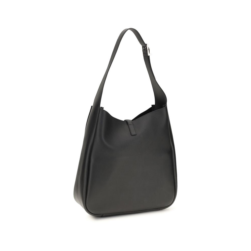 Saint Laurent Le 5 À 7 Supple large Black Leather Shoulder Bag