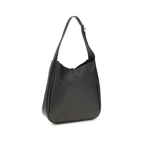 Saint Laurent Le 5 À 7 Supple large Black Leather Shoulder Bag