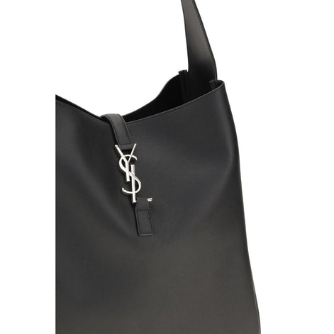 Saint Laurent Le 5 À 7 Supple large Black Leather Shoulder Bag