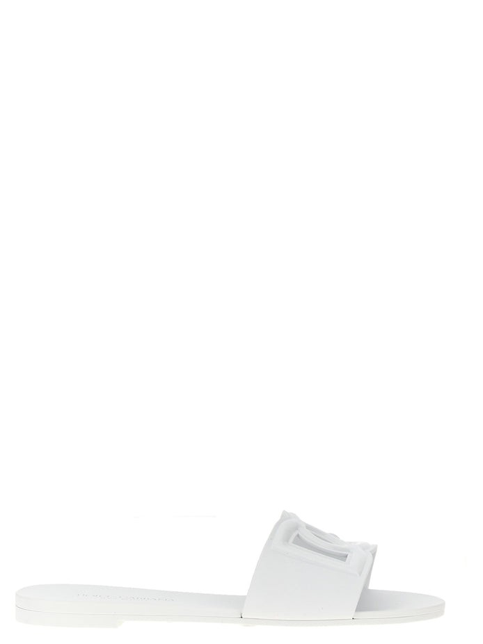 Dolce & Gabbana White Plastic Slides