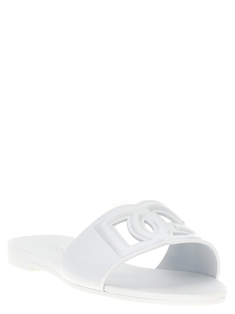 Dolce & Gabbana White Plastic Slides