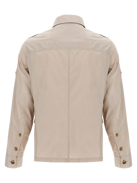 Brunello Cucinelli Beige Cotton Full-Length Jacket