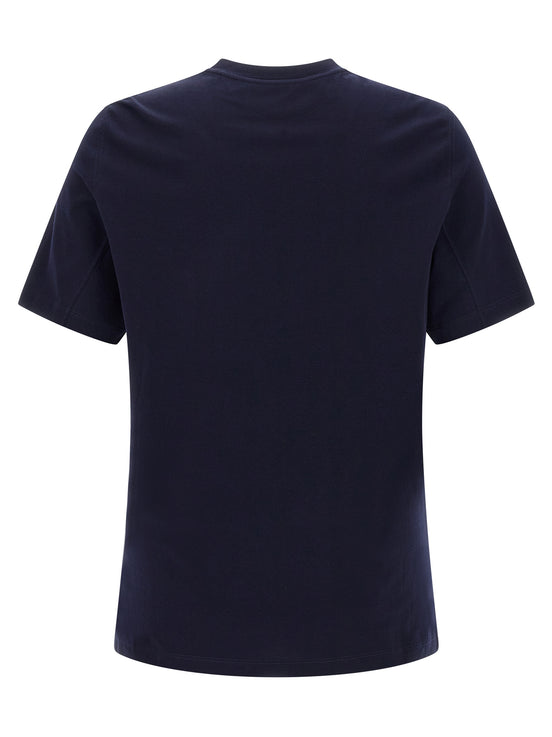 Brunello Cucinelli Blue Cotton T-Shirt