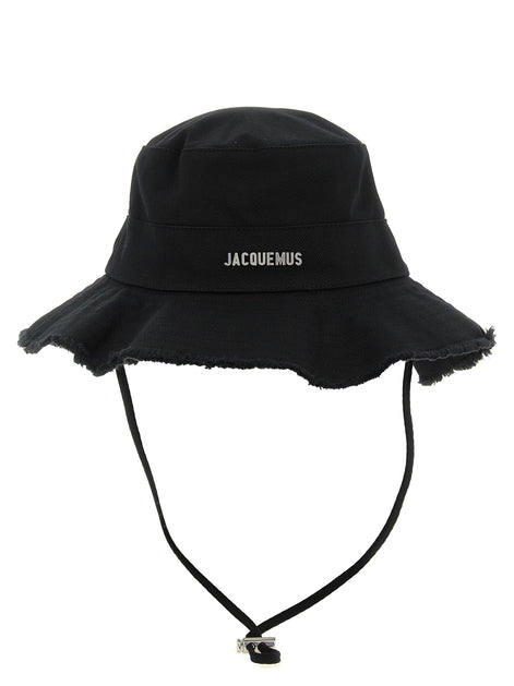 Jacquemus Black Cotton Bucket Hat