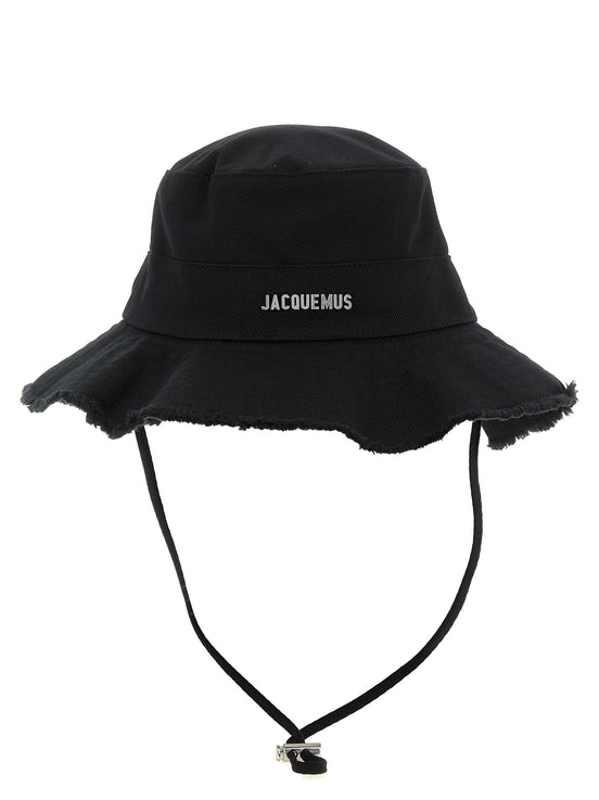 Jacquemus Black Cotton Bucket Hat