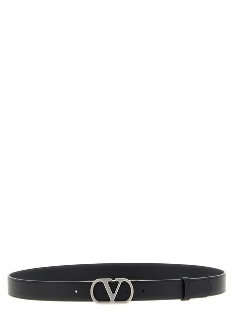 Valentino Garavani Black Calfskin Regular Belt