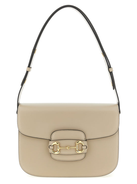 Gucci Horsebit 1955 medium Beige Calfskin Shoulder Bag