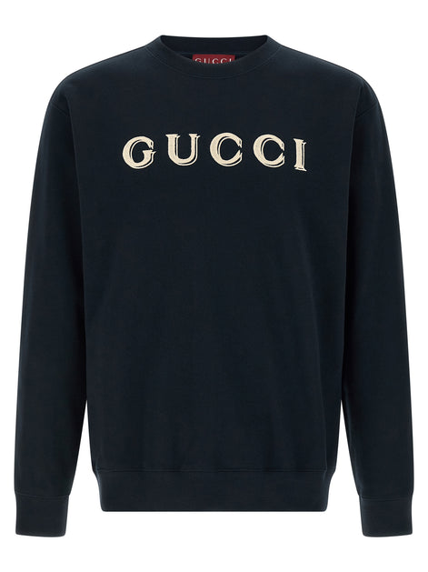 Gucci Blue Cotton Sweatshirt