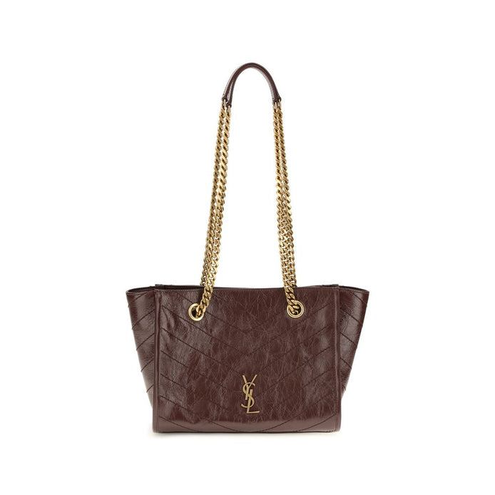 Saint Laurent Niki small Shopping Brown Leather Shoulder Bag