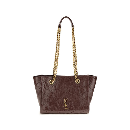 Saint Laurent Niki small Shopping Brown Leather Shoulder Bag