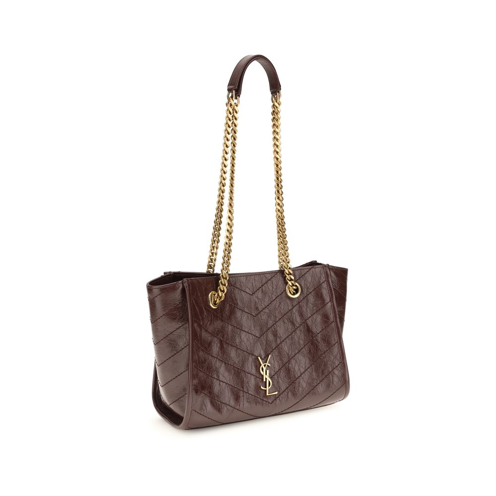 Saint Laurent Niki small Shopping Brown Leather Shoulder Bag
