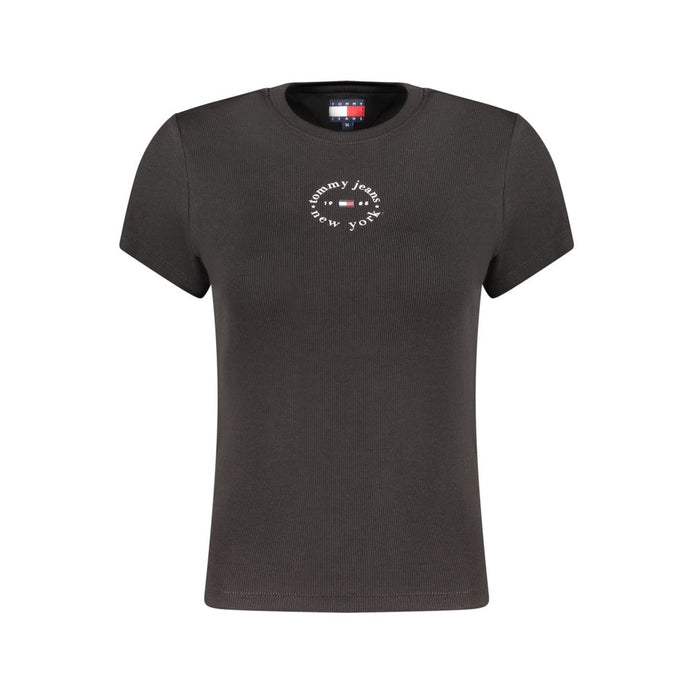 Tommy Hilfiger Black Cotton Women's T-Shirt