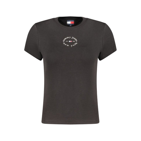 Tommy Hilfiger Black Cotton Women's T-Shirt